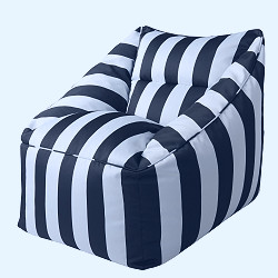 Better Homes & Gardens Dream Bean Patio Bean Bag Chair, Black and White  Cabana Stripes - Walmart.com